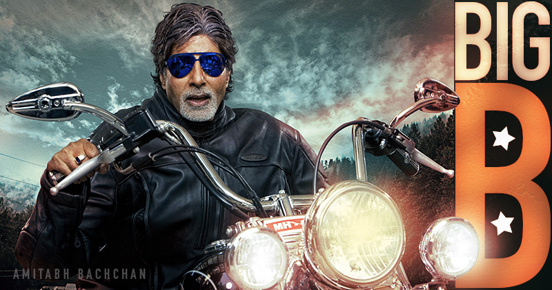 Amitabh Bachchan versione sessantenne in moto