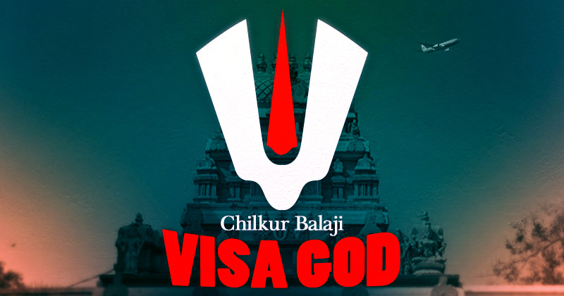 Chilkur Balaji Visa god: sullo sfondo una cupola di tempio dravida