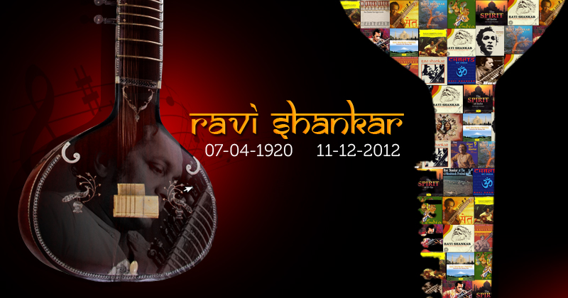 Ravi Shankar e il suo sitar
