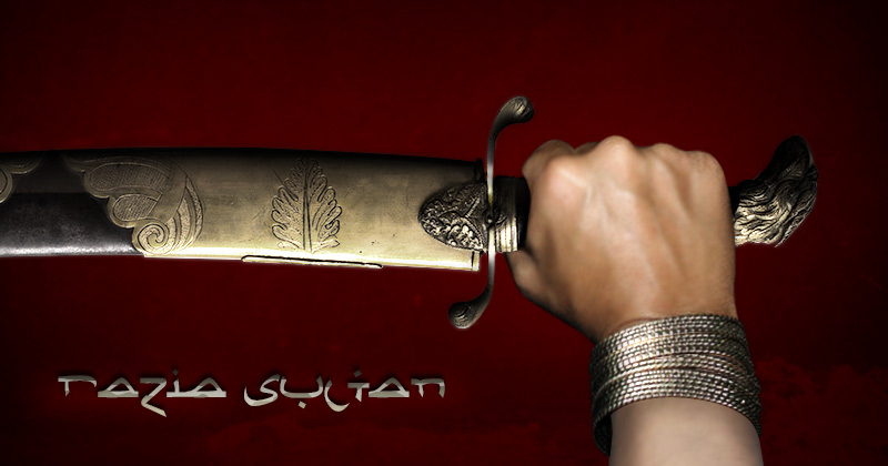 Una mano femminile impugna una spada