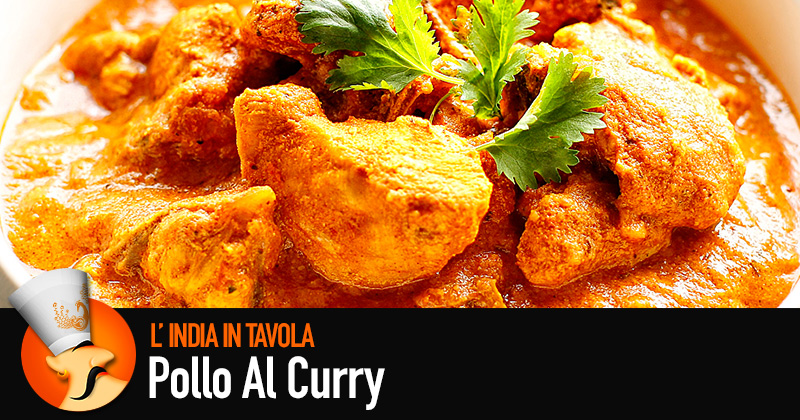 India in tavola:pollo al curry, pezzetti di pollo annegati in salsa rossiccia