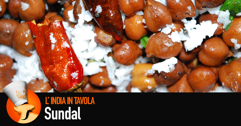 Ricetta di India in Tavola: sundal, ceci con cocco e peperoncino rosso