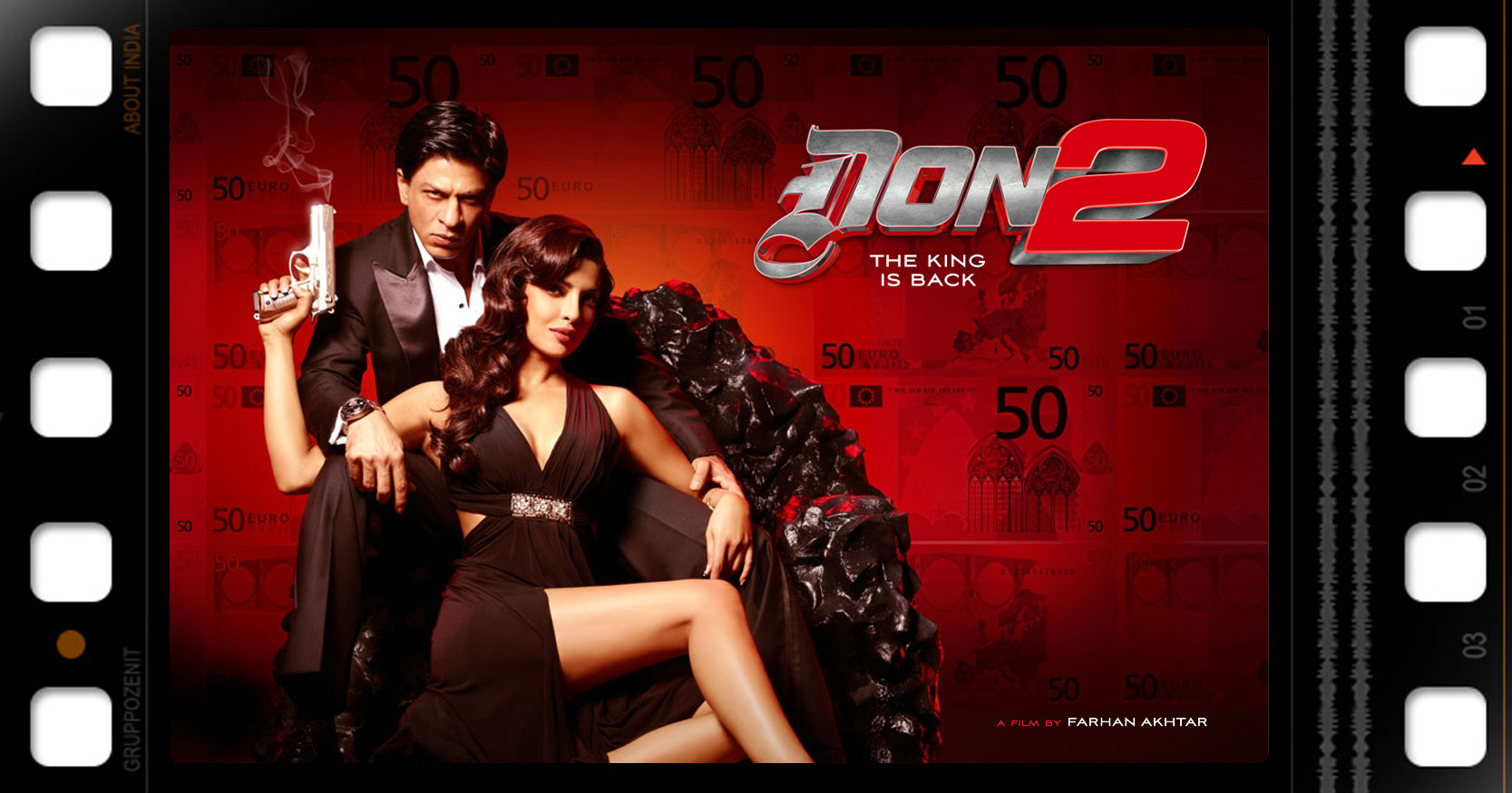 poster di Don 2 con Shah Rulkh Khan e Priyanka Chopra